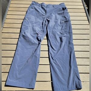 LL Bean Pants Mens 36x30 BlueHiking Cresta Nylon Cargo Water Resistant 506422